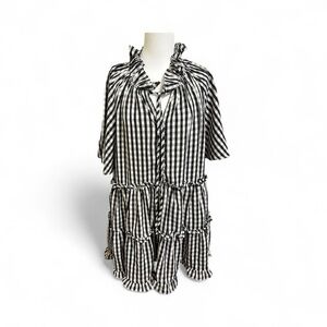 Buddy Love Black and White Checkered Mini Dress